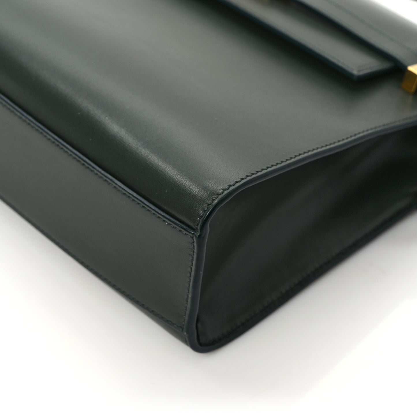 Smooth Calfskin Manhattan Shoulder Bag Dark Green