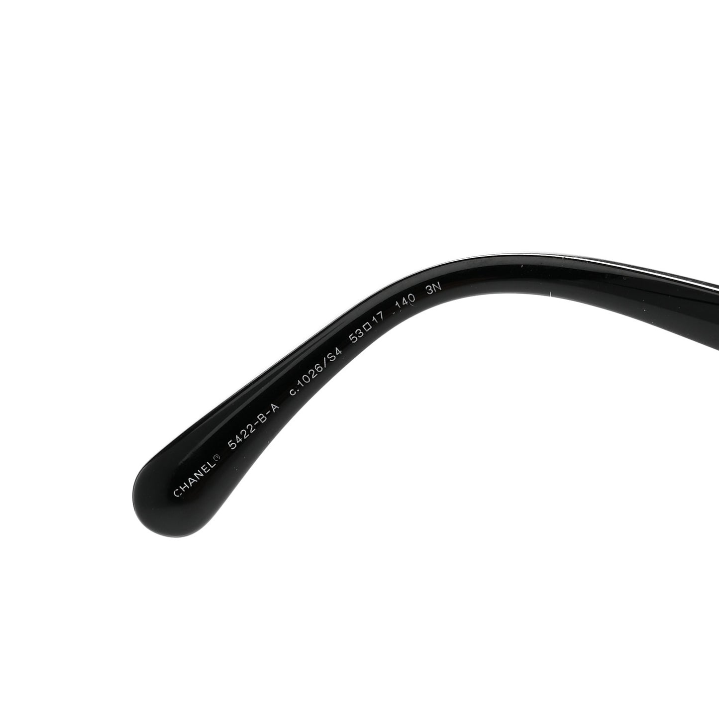 Acetate Strass Square Sunglasses 5422-B-A Black White