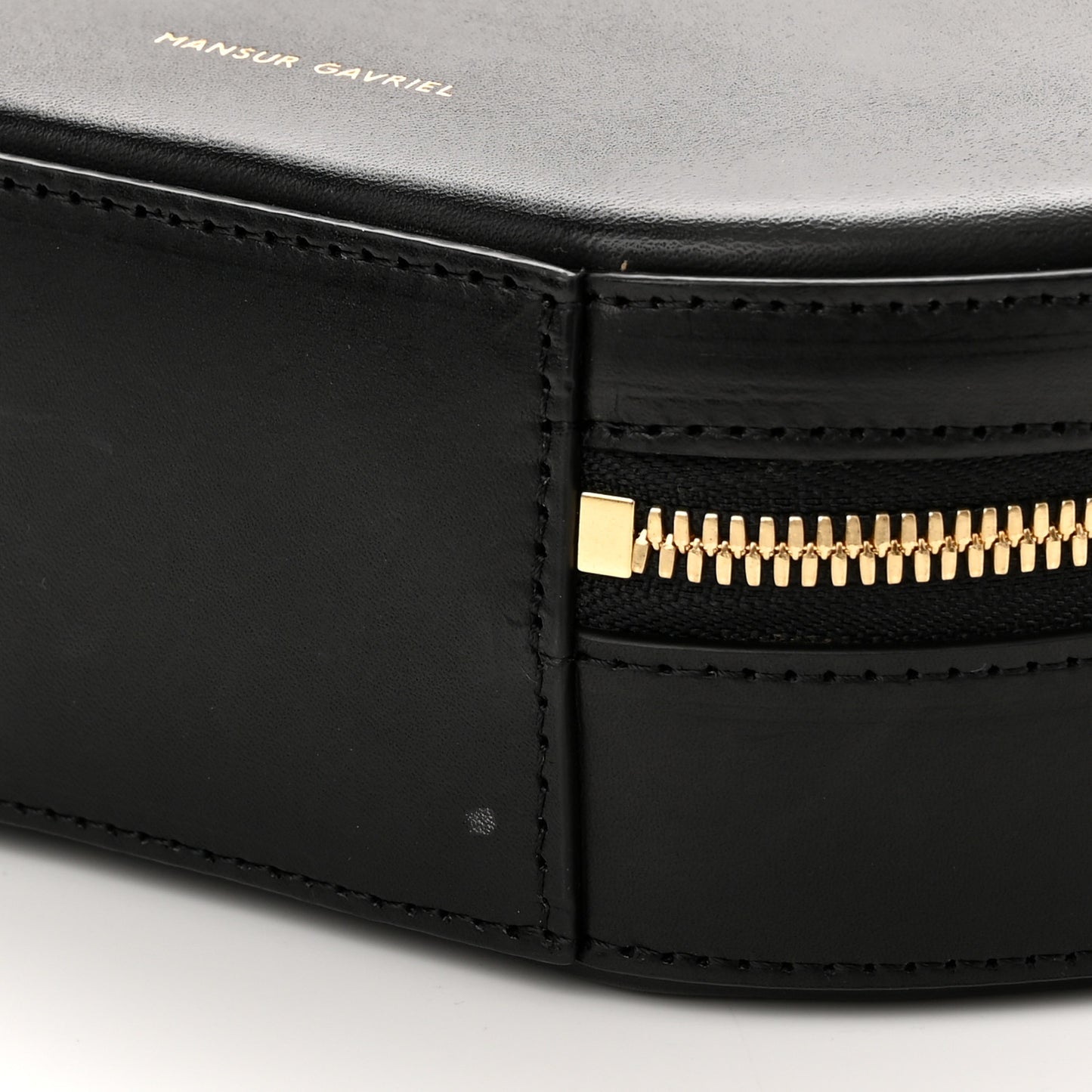 Calfskin Circle Crossbody Bag Black