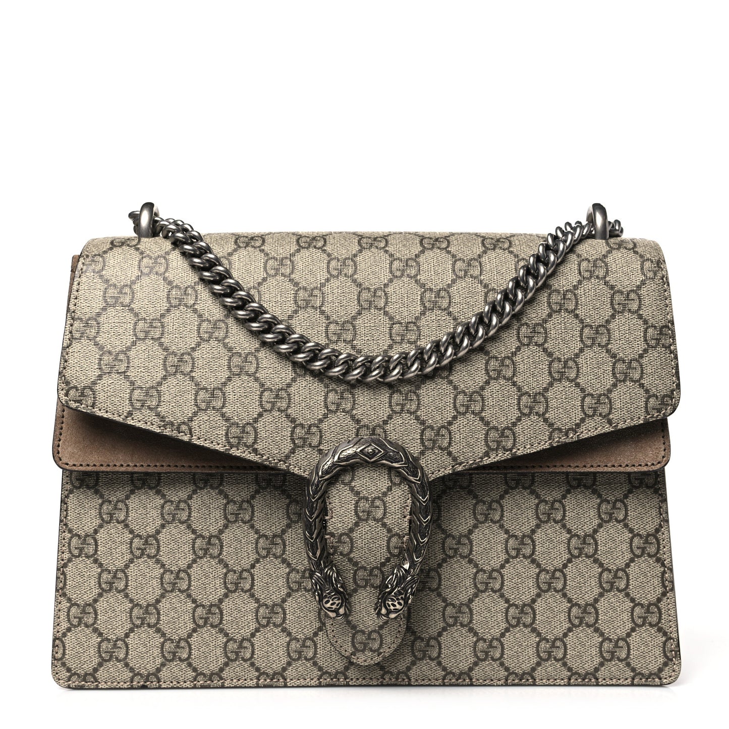 GG Supreme Monogram Medium Dionysus Shoulder Bag Taupe