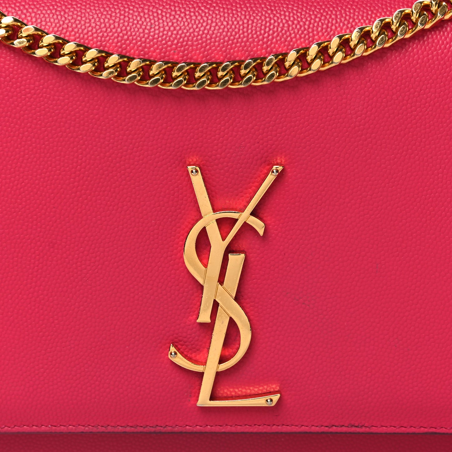 Grain De Poudre Medium Monogram Kate Satchel Lipstick Fuchsia