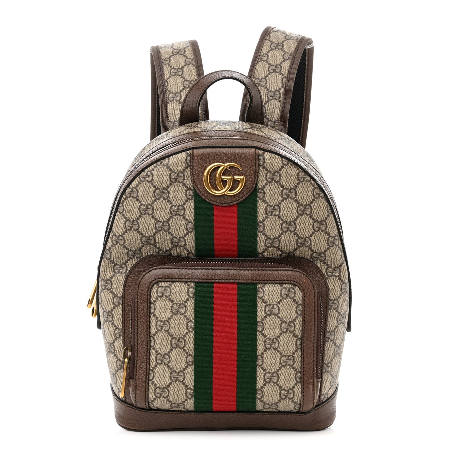 GG Supreme Monogram Calfskin Web Small Ophidia Day Backpack Beige Ebony New Acero