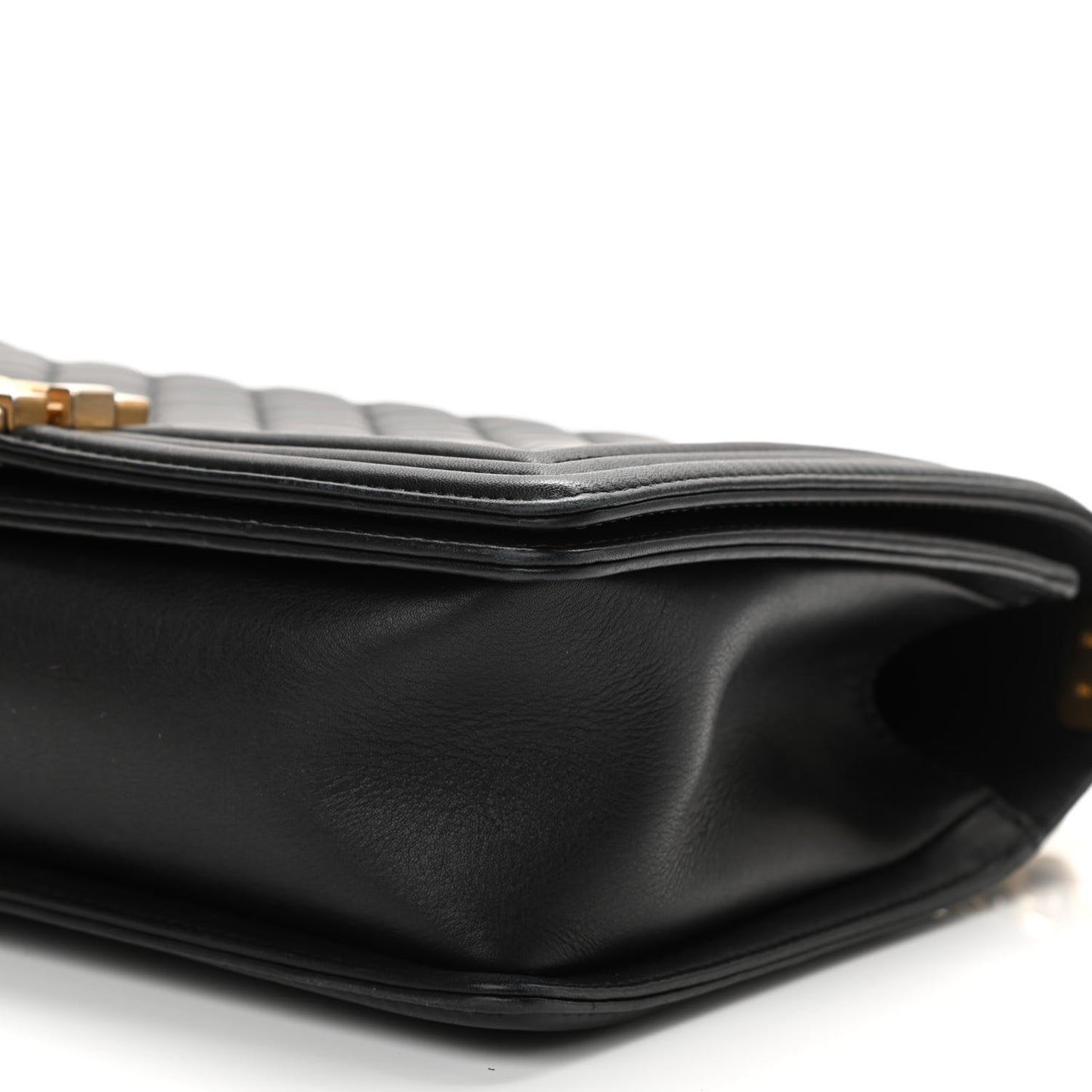 Calfskin Quilted New Medium Boy Flap Black