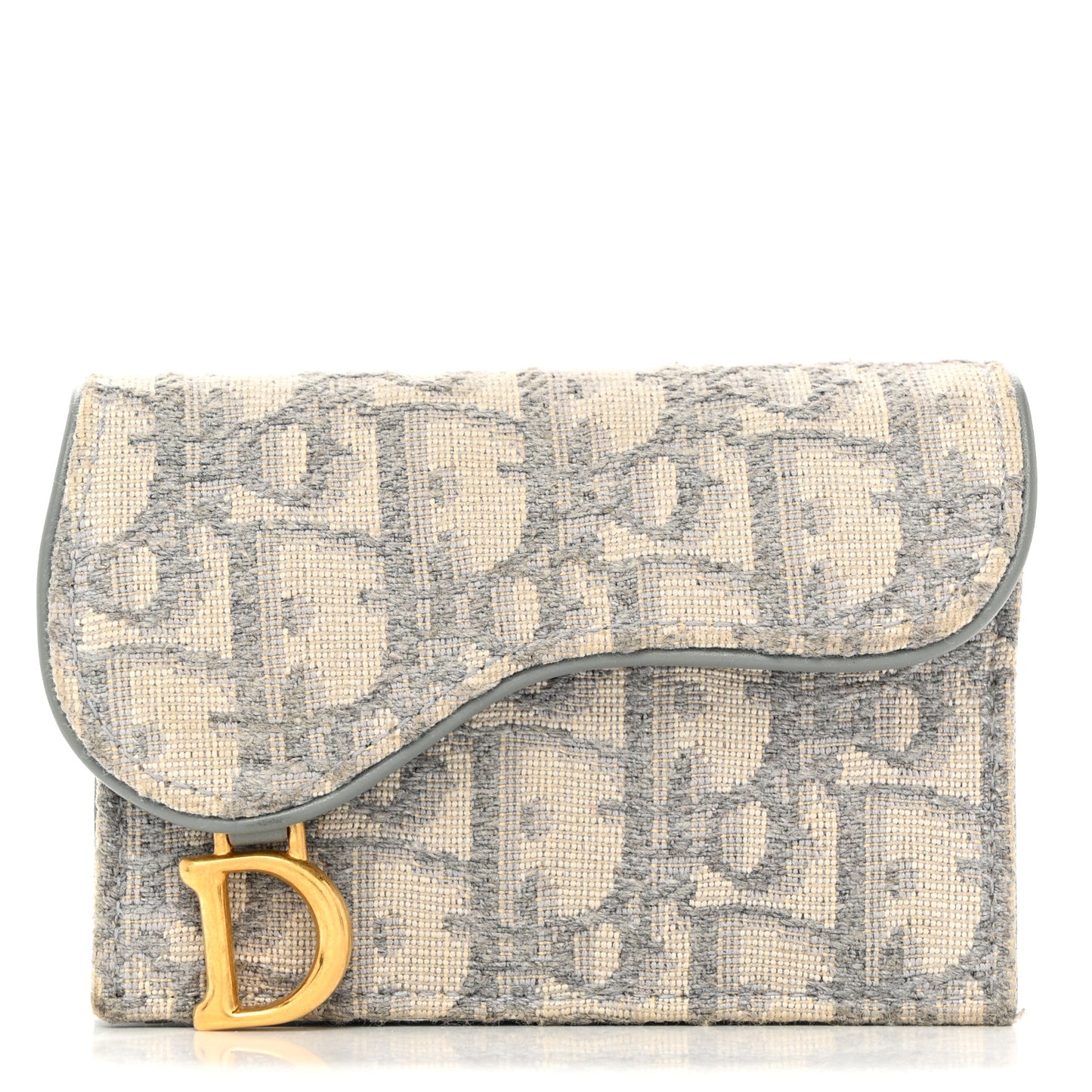 Oblique Saddle Card Holder Gray