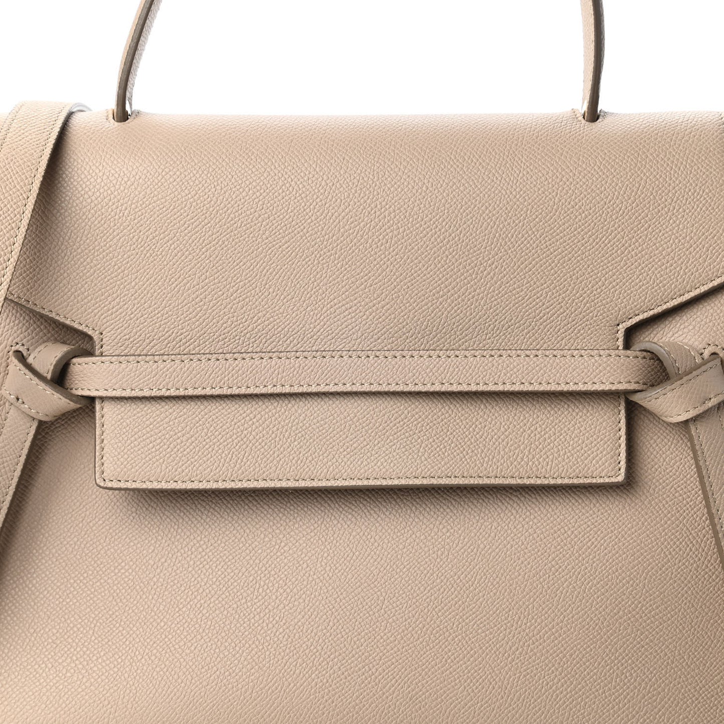 Grained Calfskin Mini Belt Bag Light Taupe