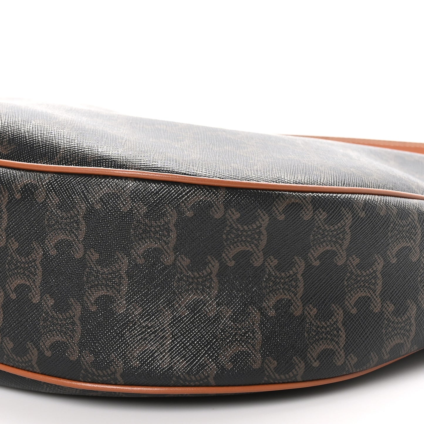 Calfskin Triomphe Canvas Heloise Shoulder Bag Tan
