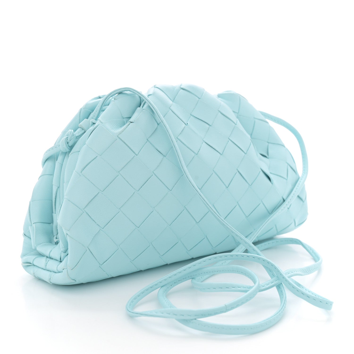 Bottega Veneta Nappa Intrecciato The Mini Pouch Pale Blue 3 of 10