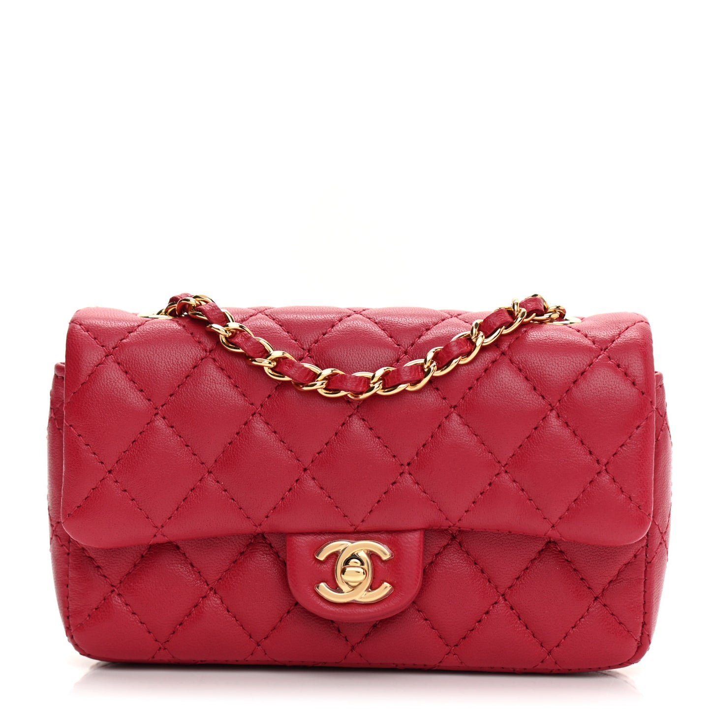 Lambskin Calfskin Tweed Success Story Set of 4 Minis Bags Pink Red
