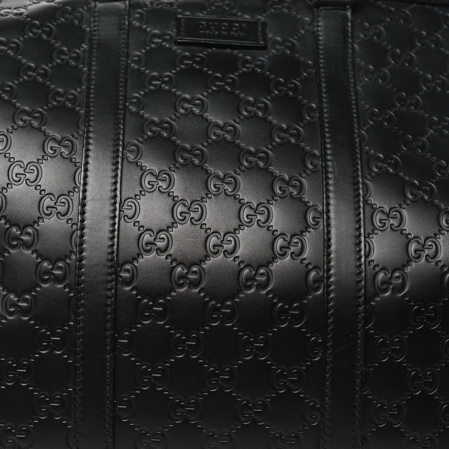 Gucci Guccissima Signature Medium Duffle Black 7 of 12