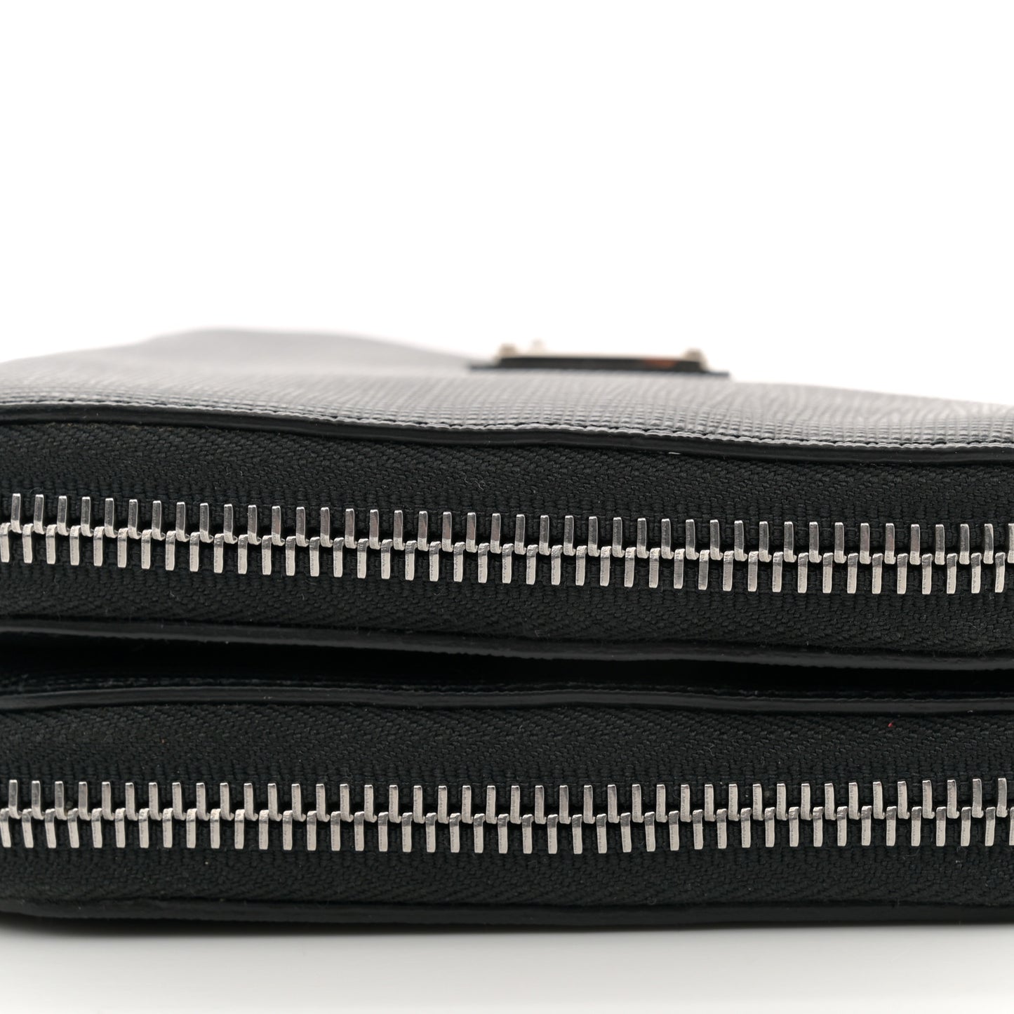 Saffiano Mini Triangle Crossbody Pouch Black