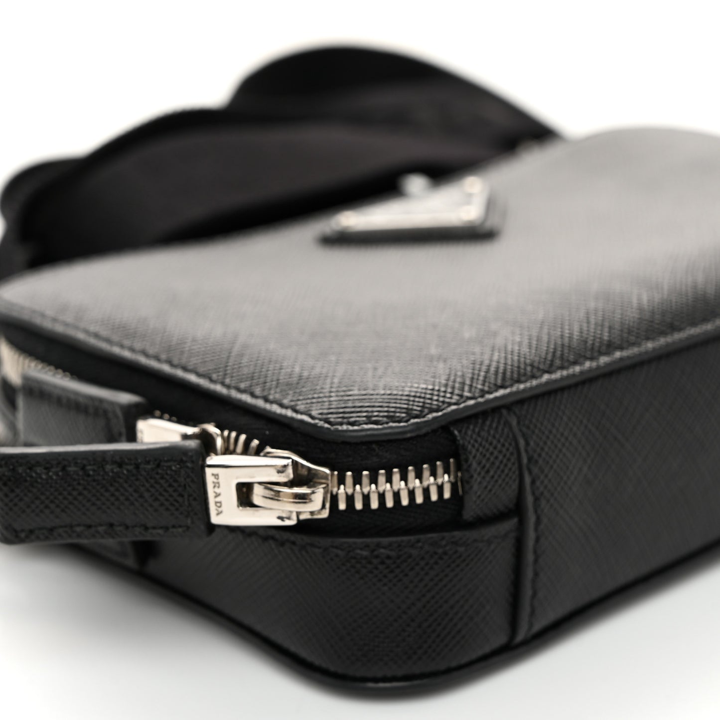 Saffiano Travel Small Brique Crossbody Bag Black