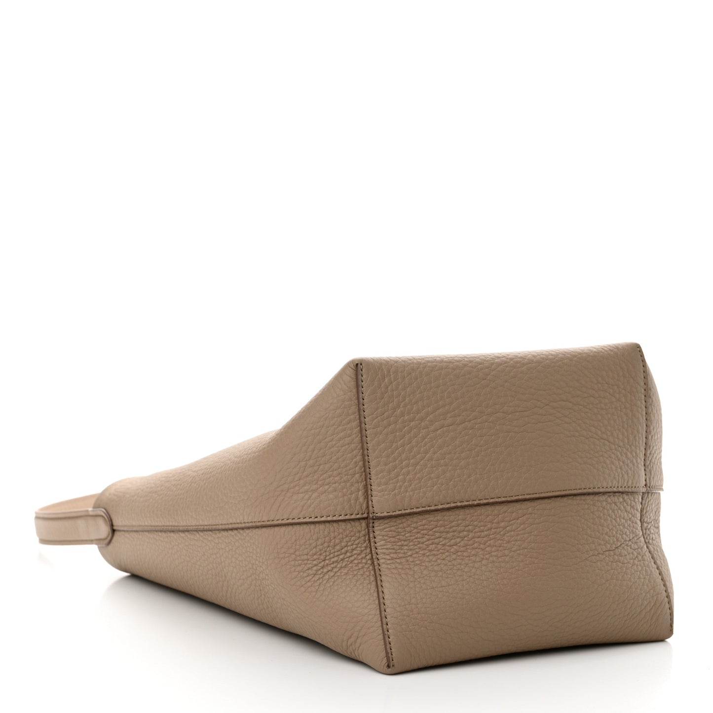 Grained Calfskin Medium N/S Park Tote Dark Taupe