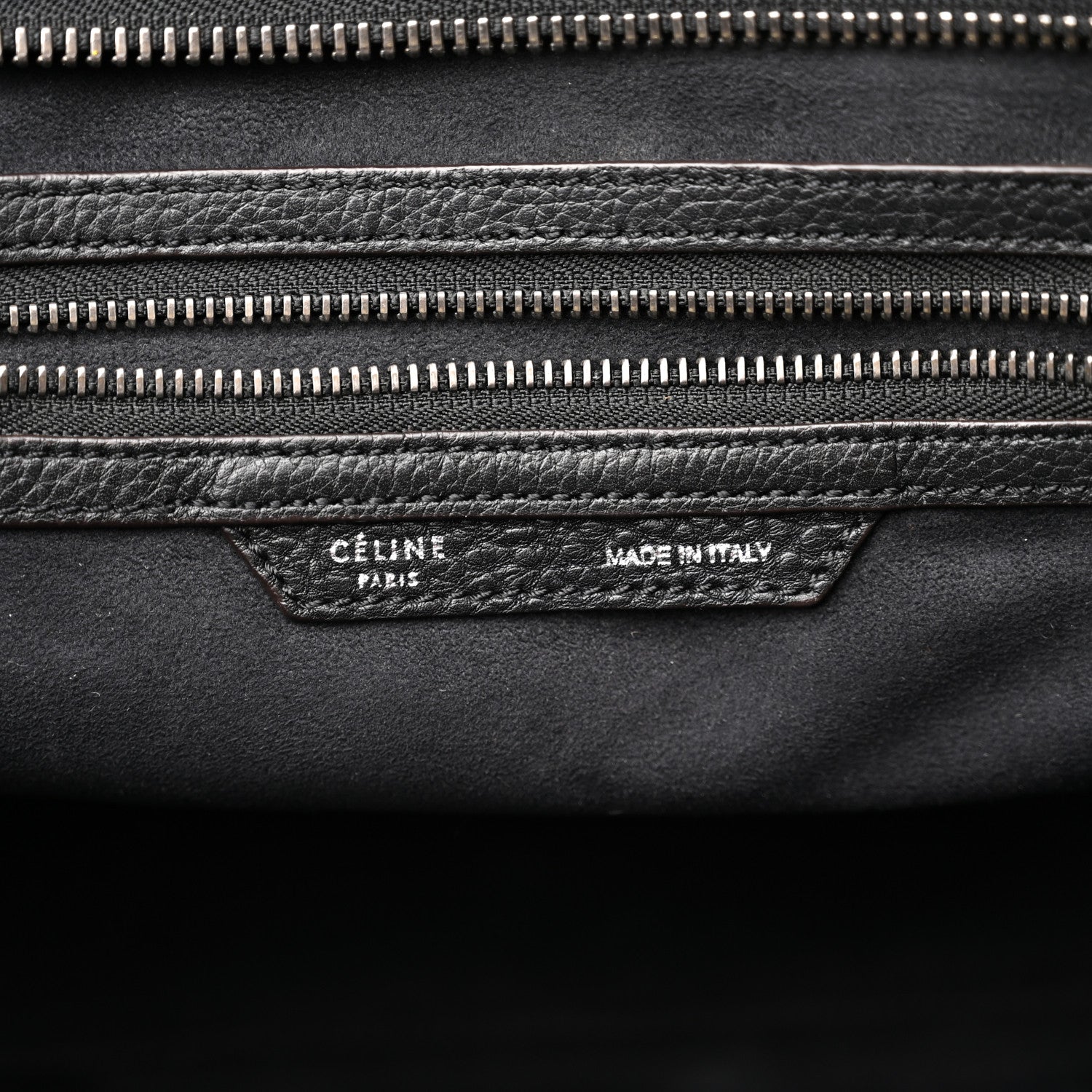 Celine Drummed Calfskin Mini Luggage Black 7 of 13