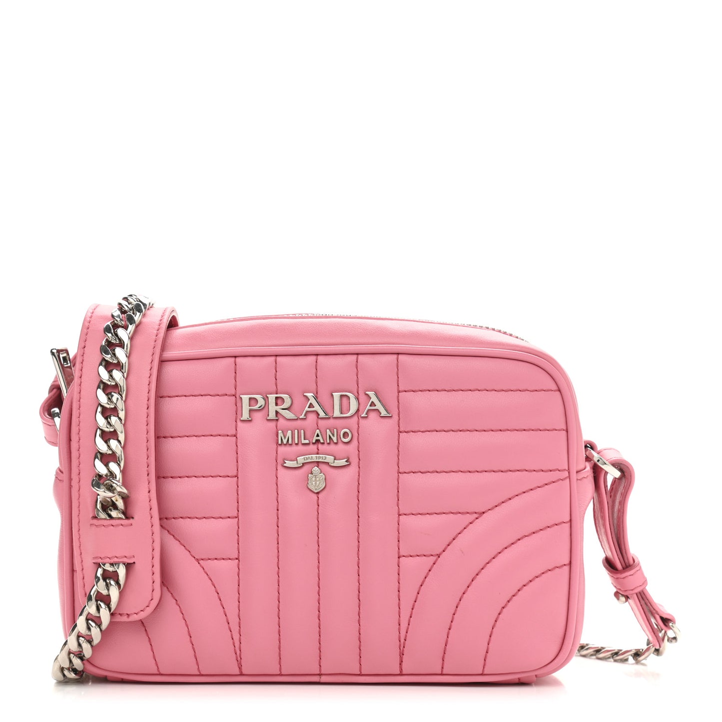 Soft Calfskin Diagramme Camera Bag Begonia
