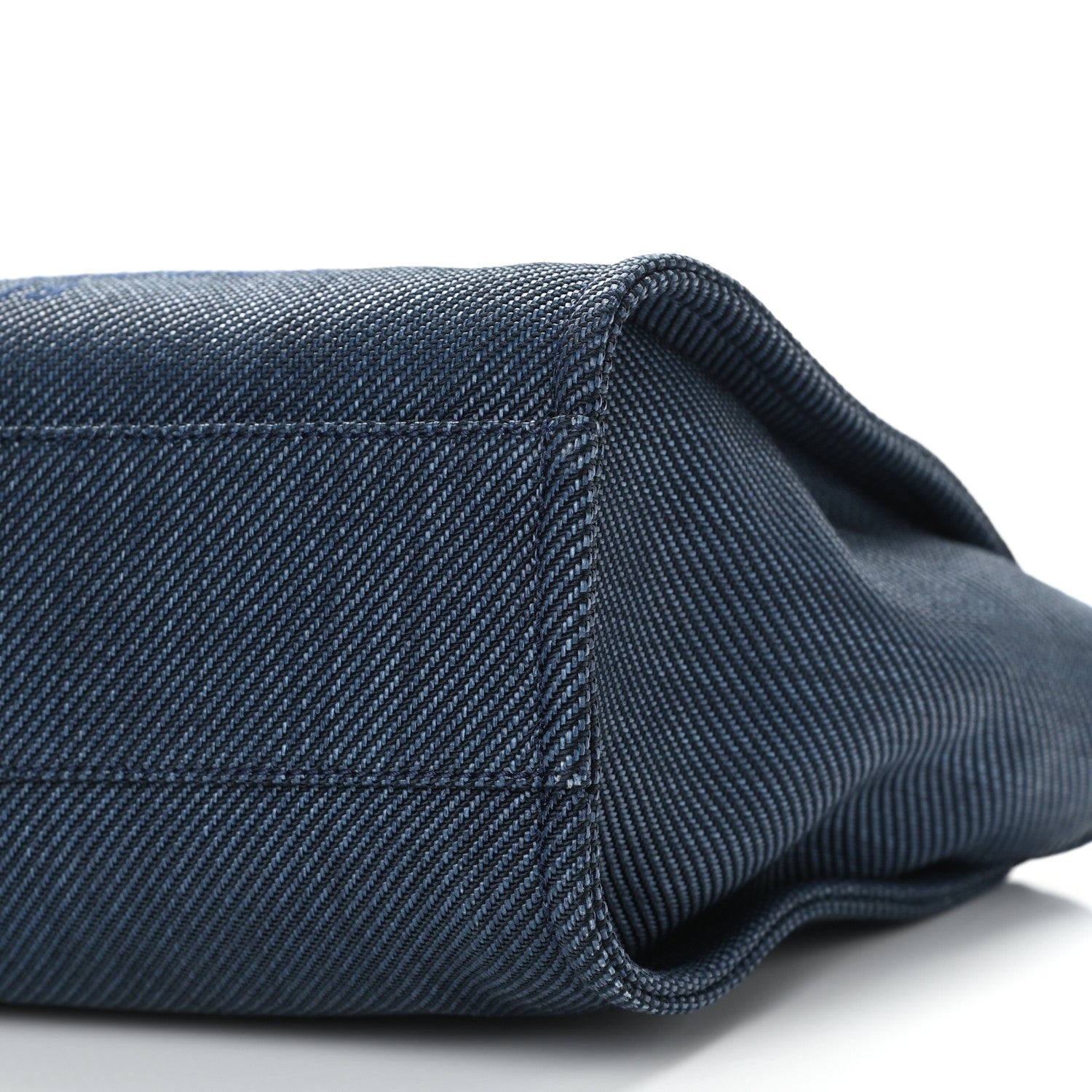 Chanel Mixed Fibers Striped Small Deauville Tote Navy Blue 10 of 12