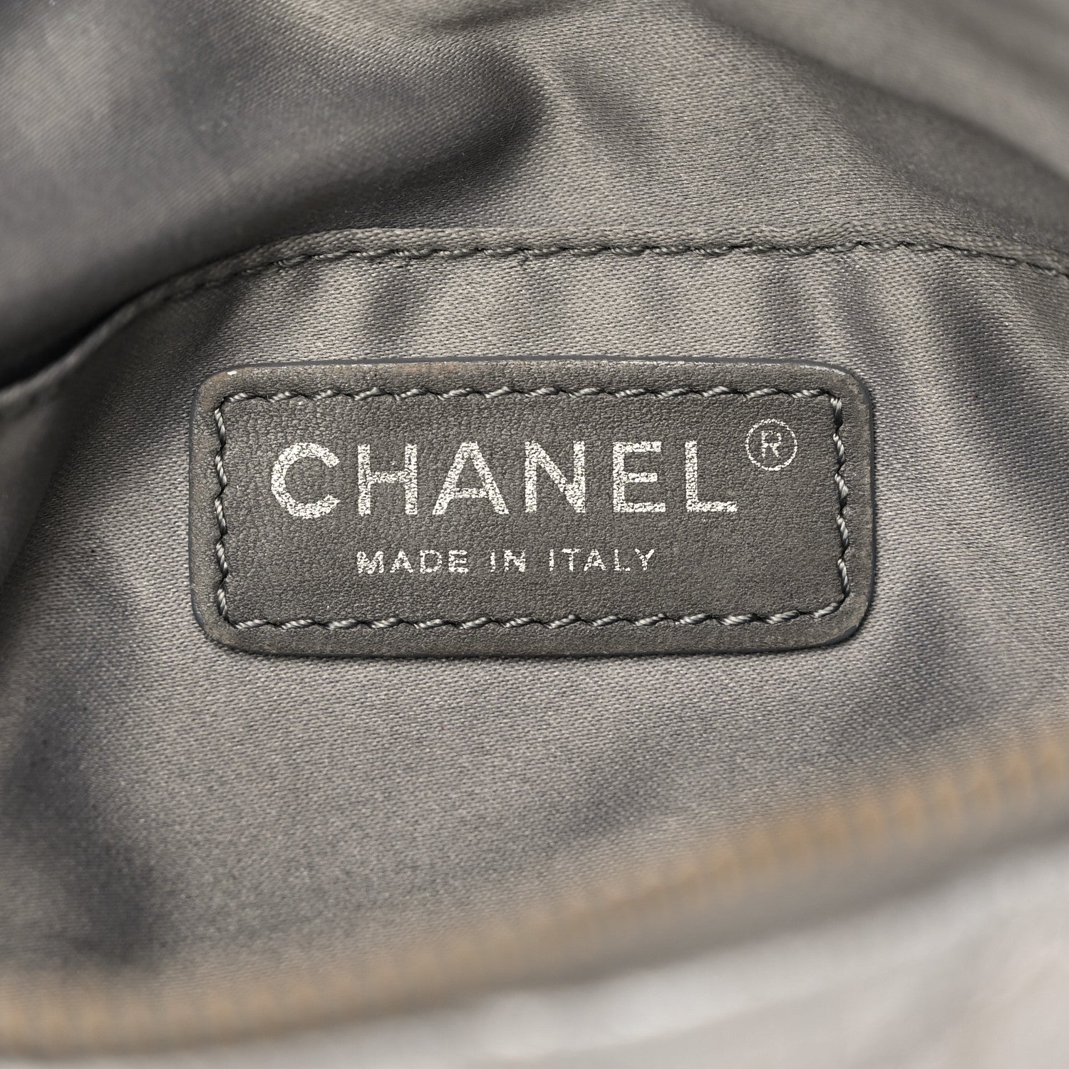 Chanel Metallic Calfskin Quilted Banane Waist Bag Fanny Pack Dark Silver 5 of 14