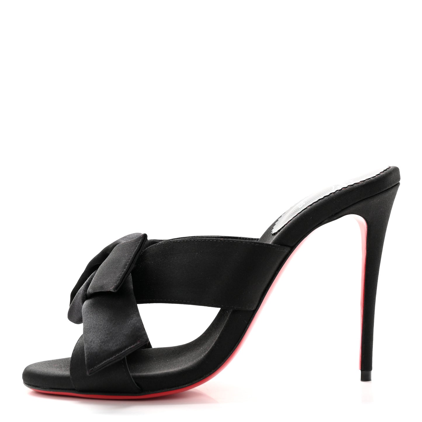 Satin Matricia Bow Sandals 37.5 Black