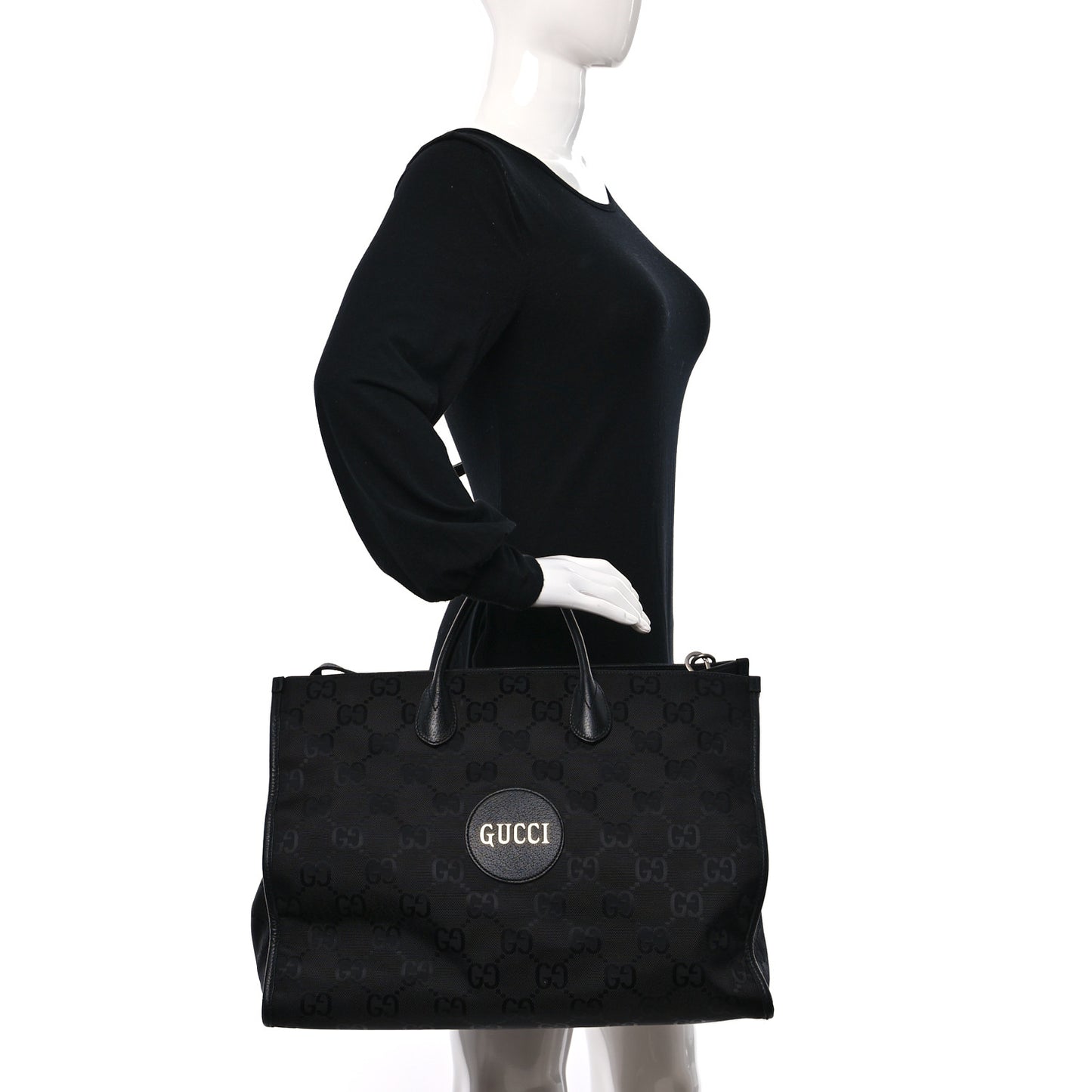 Econyl Nylon Monogram Large Off The Grid Tote Bag Black