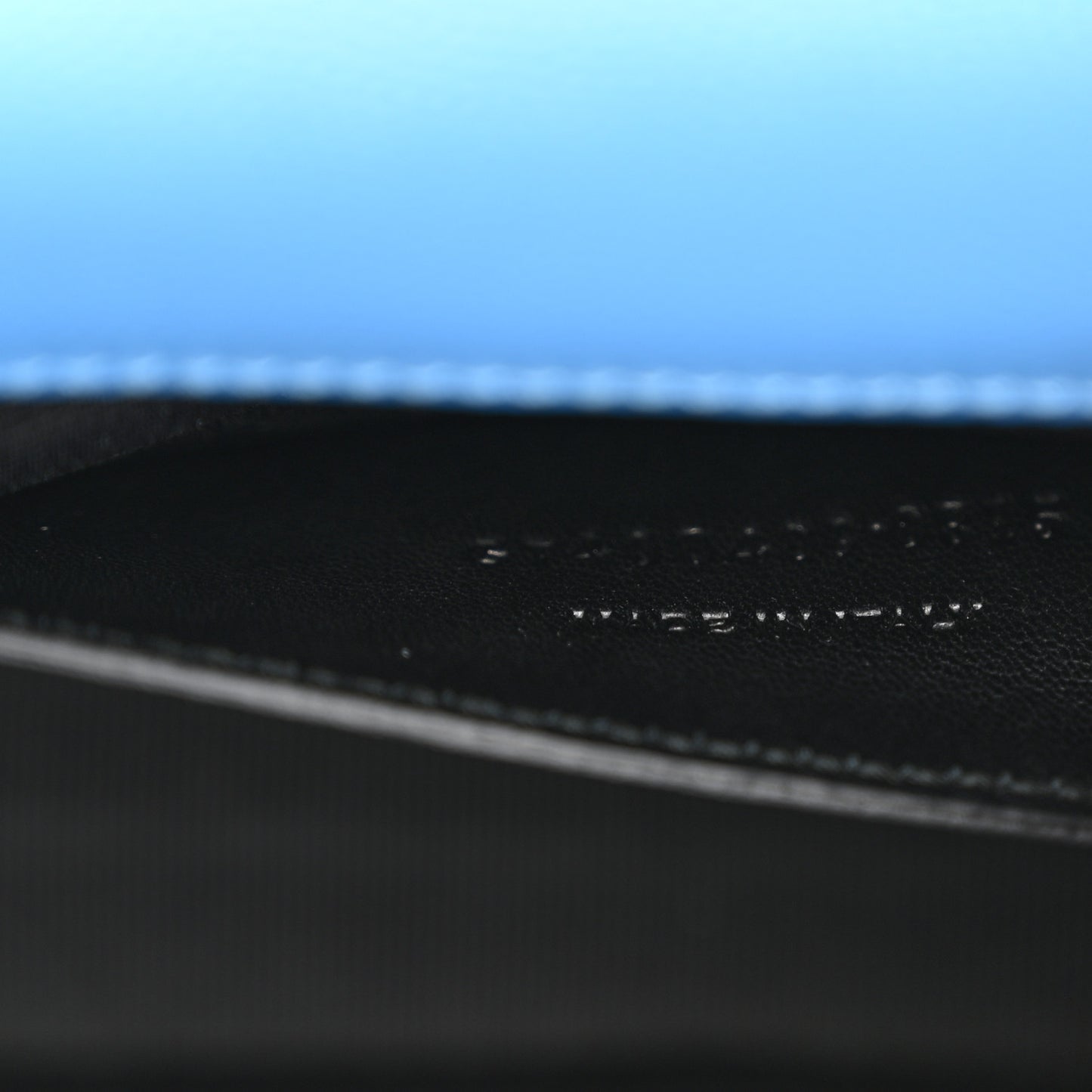 Grain De Poudre Classic Kate Monogram Clutch Blue Clair