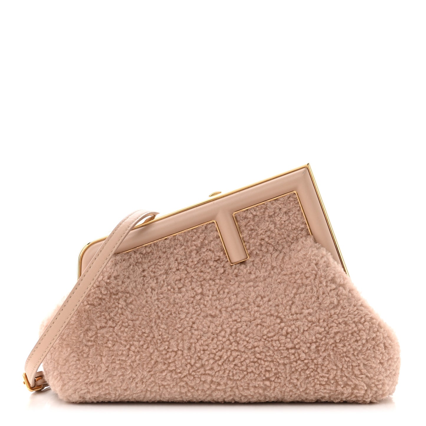 Shearling Small Fendi First Rosa Plaster