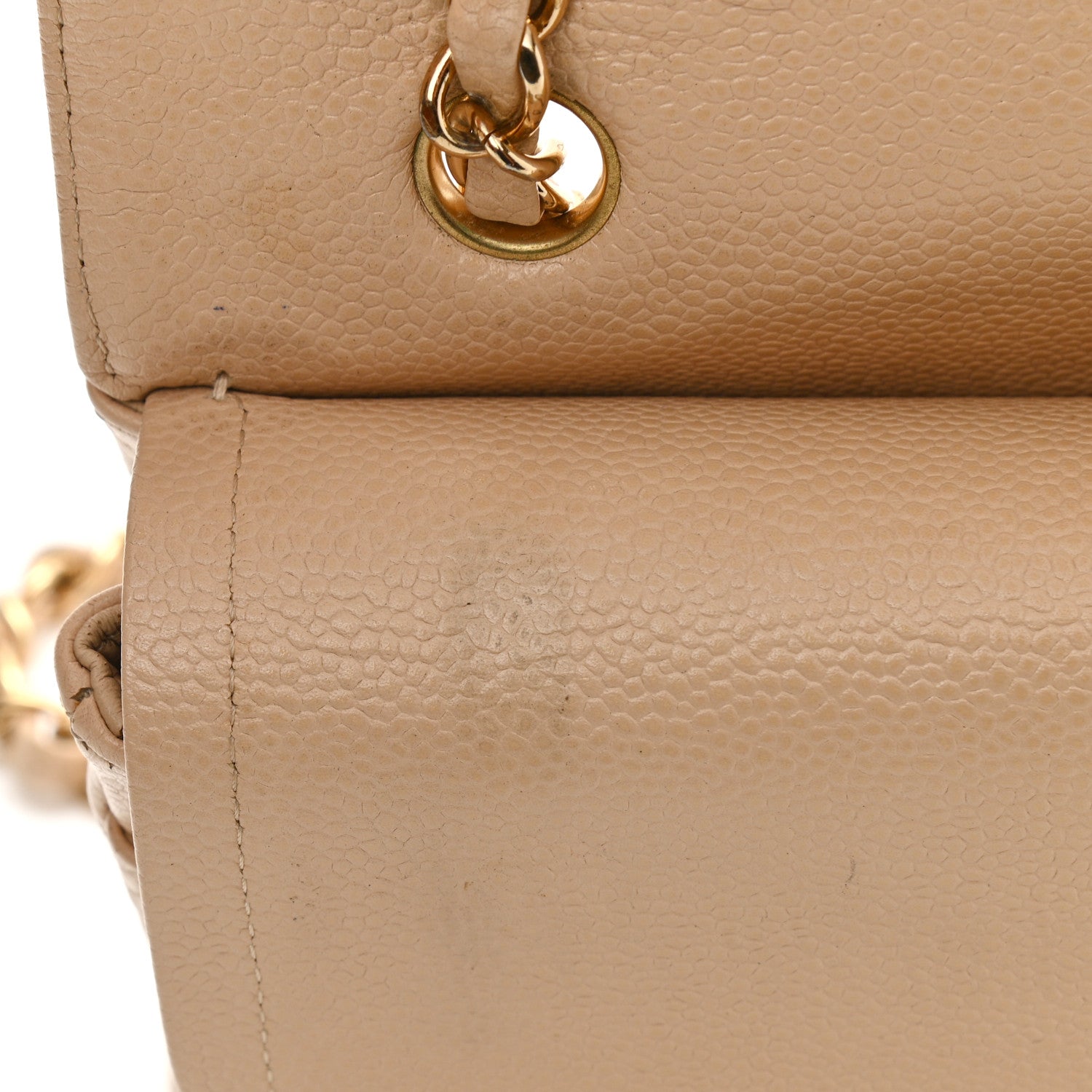 Chanel Caviar Quilted Medium Double Flap Beige Clair 13 of 14