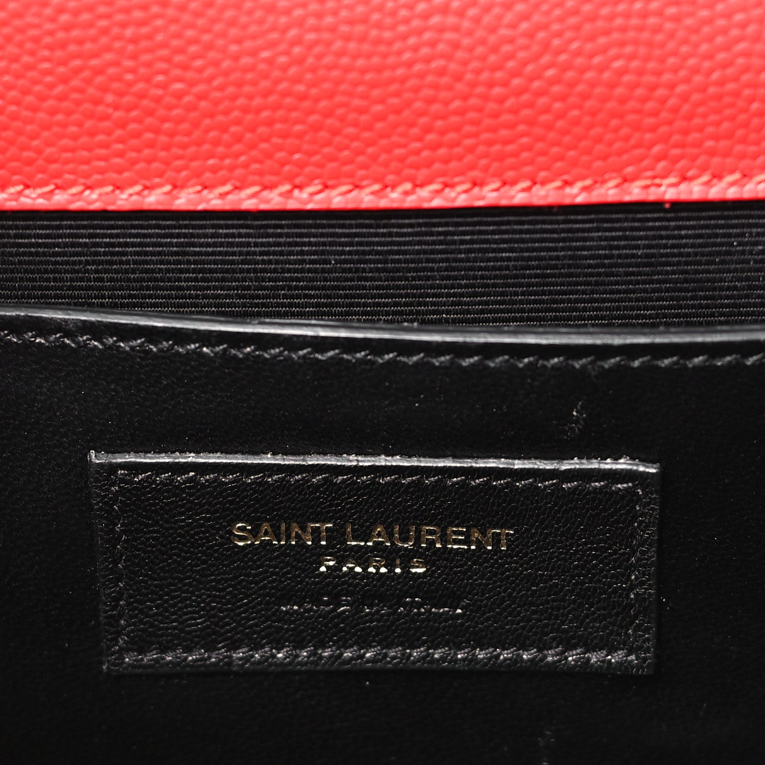 Saint Laurent Grain De Poudre Classic Monogram Kate Clutch New Red 6 of 9
