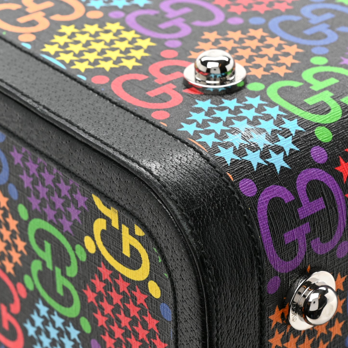 GG Supreme Monogram Psychedelic Extra Large Savoy Suitcase Black Multicolor