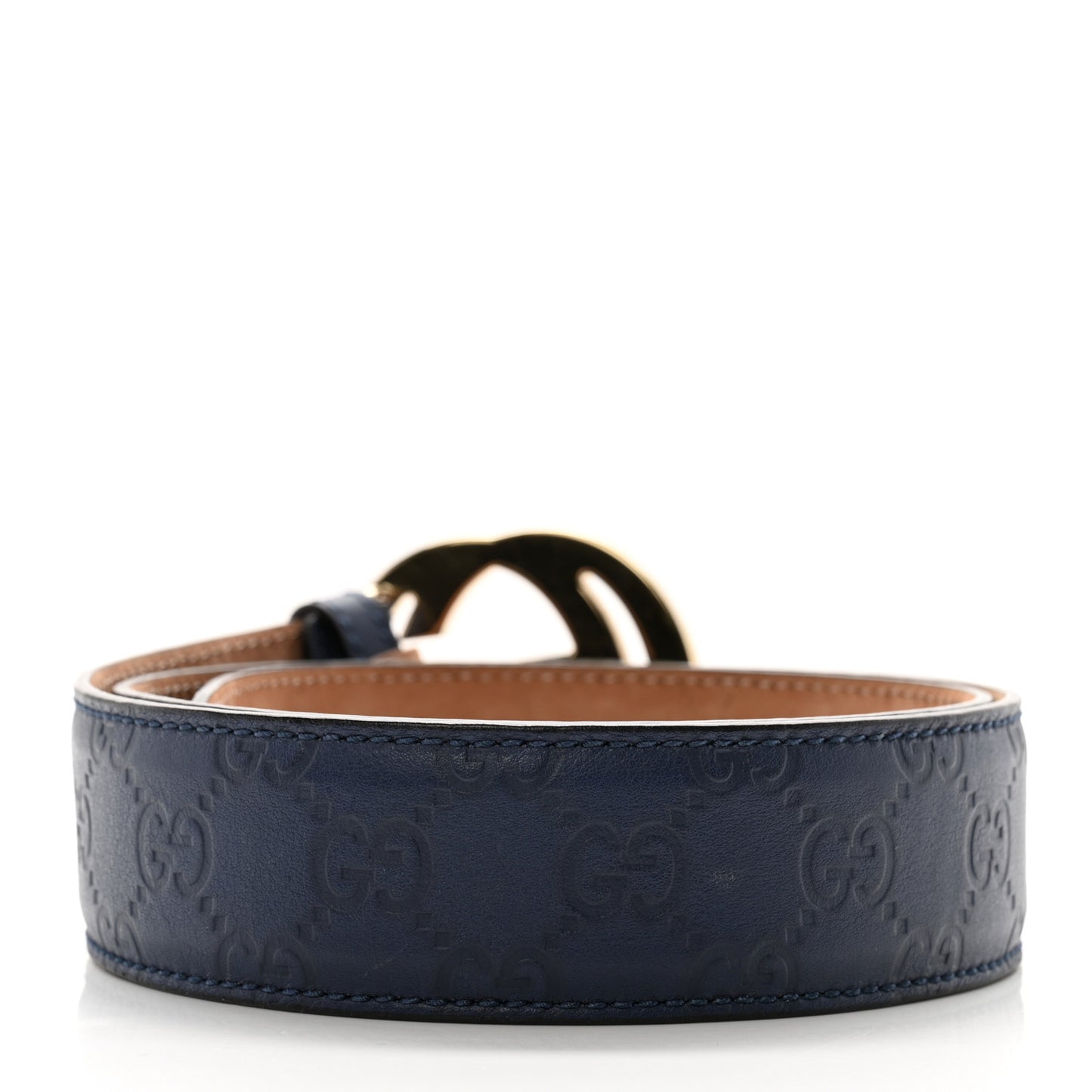 Guccissima Signature Interlocking G 40mm Belt 85 34 Navy