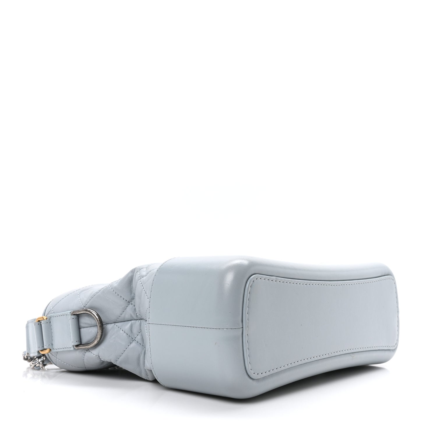 Aged Calfskin Quilted Medium Gabrielle Hobo Light Blue