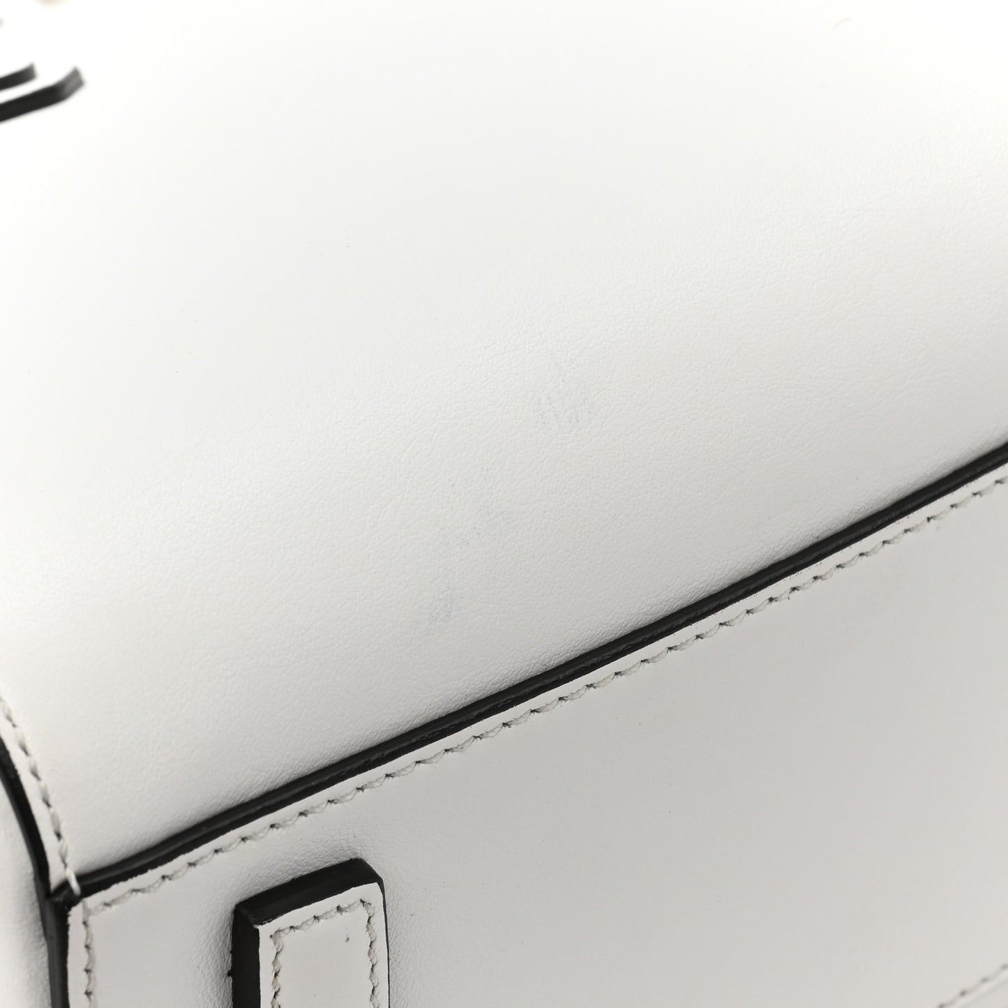 Calfskin Signature Logo Small Antigona White