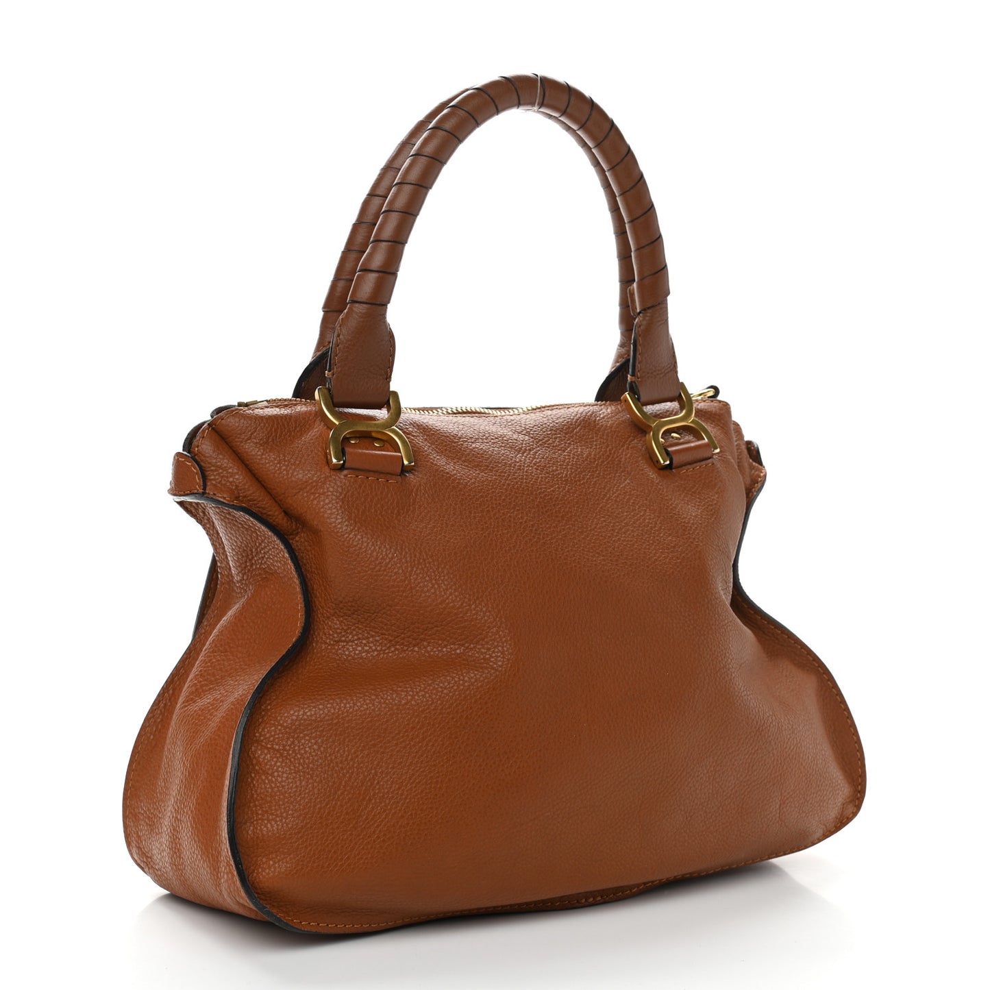 Calfskin Medium Marcie Satchel Tan