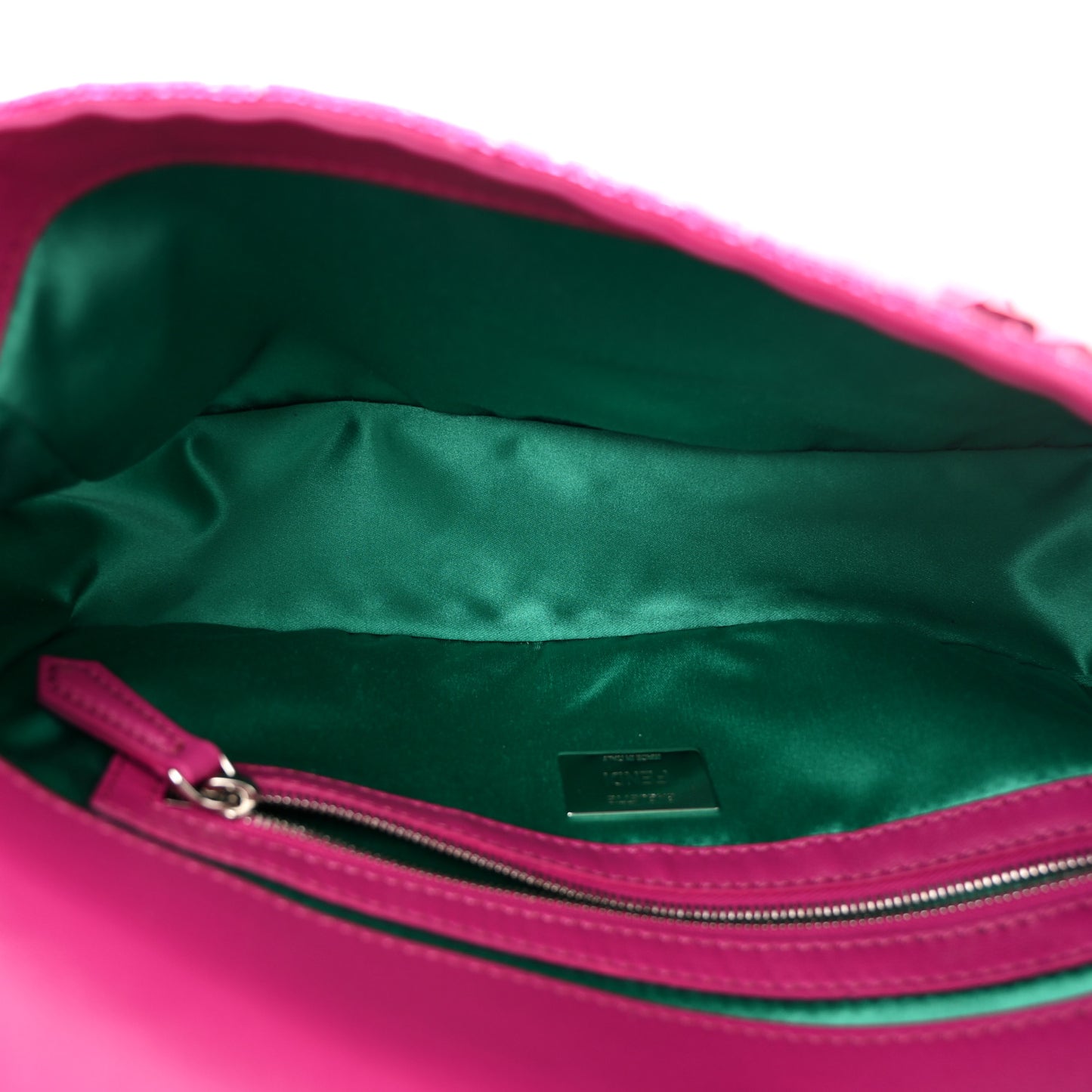 Sequin Paillettes Shiny Nappa Sex and the City Baguette Fuchsia Magenta