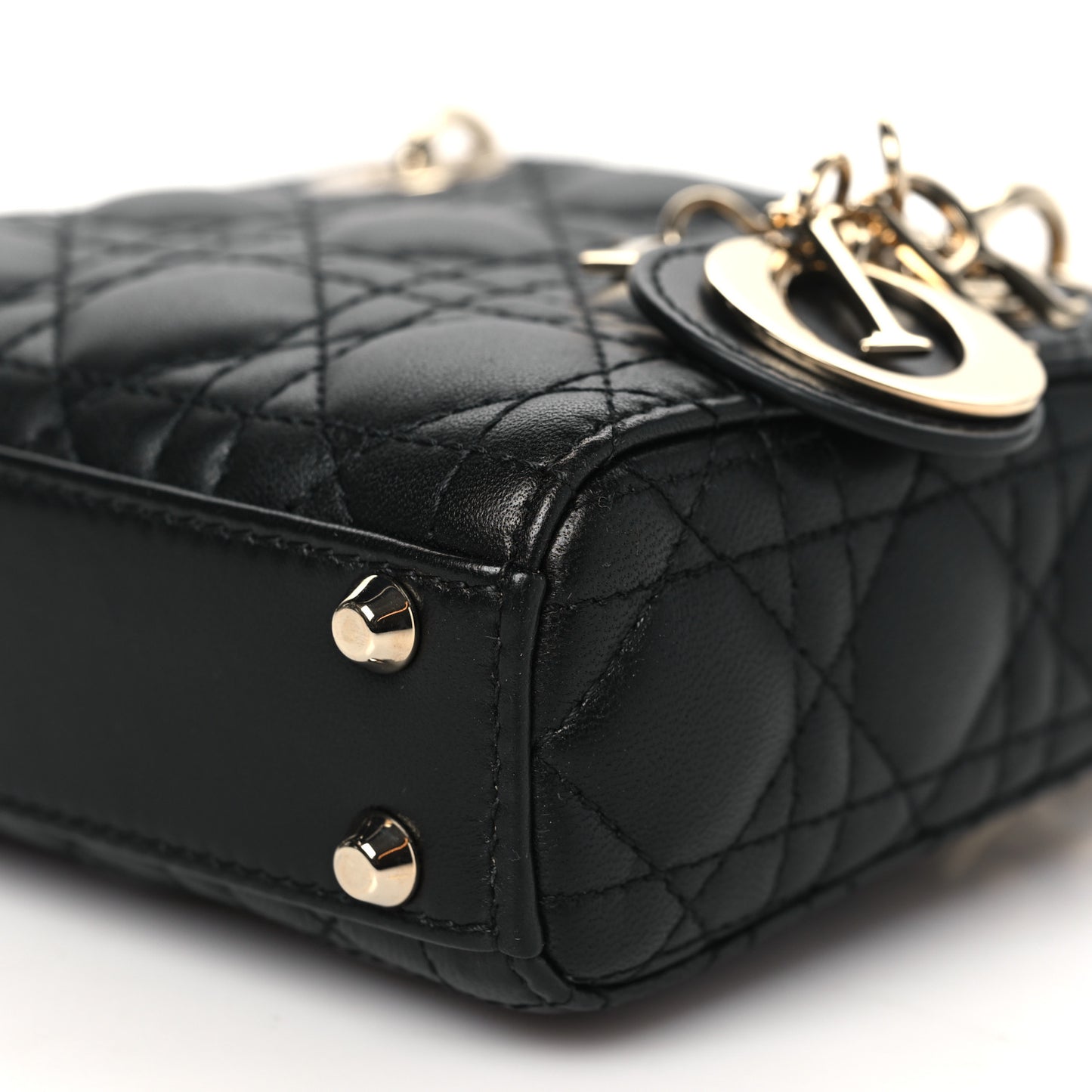 Lambskin Cannage Micro Lady Dior Black