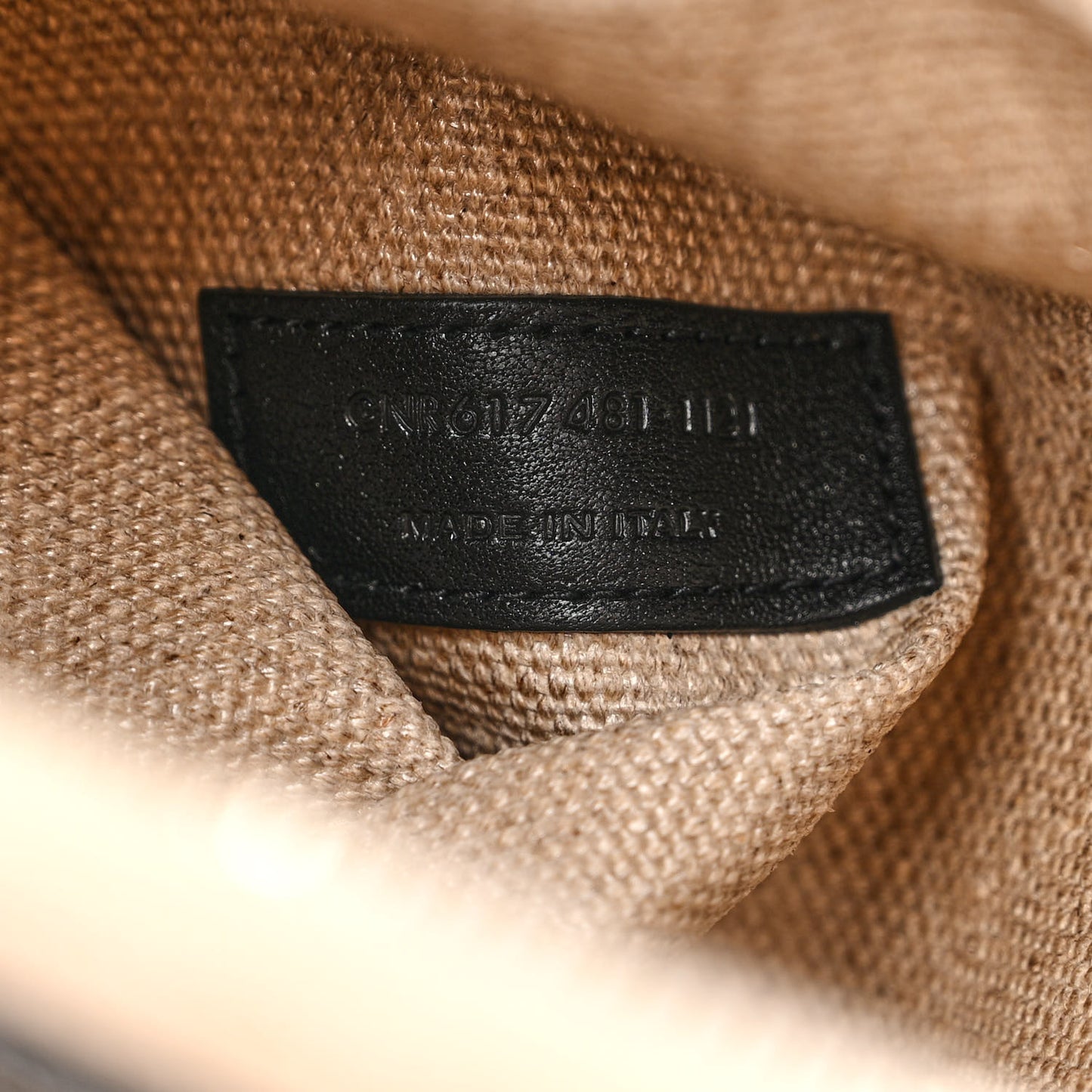 Linen Calfskin Small Rive Gauche Tote Greggio Natural