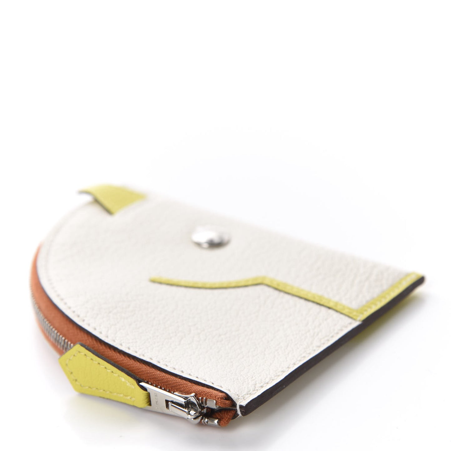Chevre Mysore Paddock Change Purse Craie Lime
