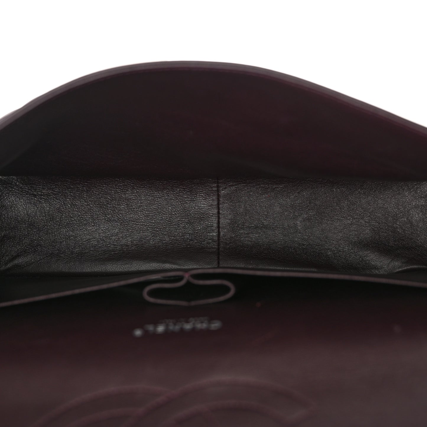 Lambskin Quilted Maxi Double Flap Plum