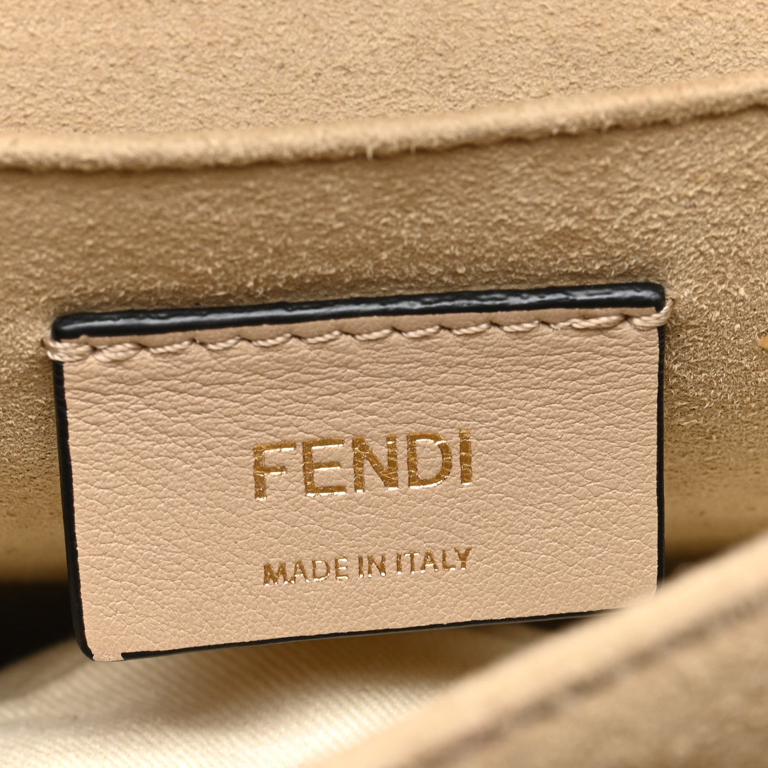 Fendi Vitello Liberty FF 1974 Embossed Kan I Shoulder Bag Black 5 of 8