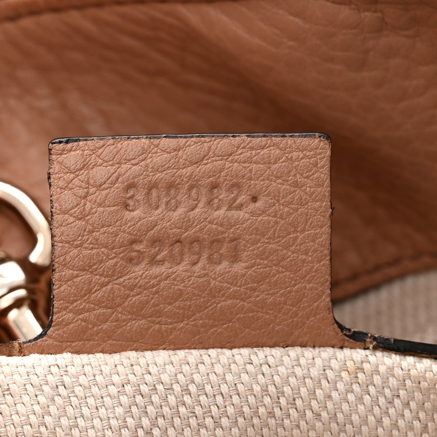 Pebbled Calfskin Medium Soho Chain Shoulder Bag Camelia