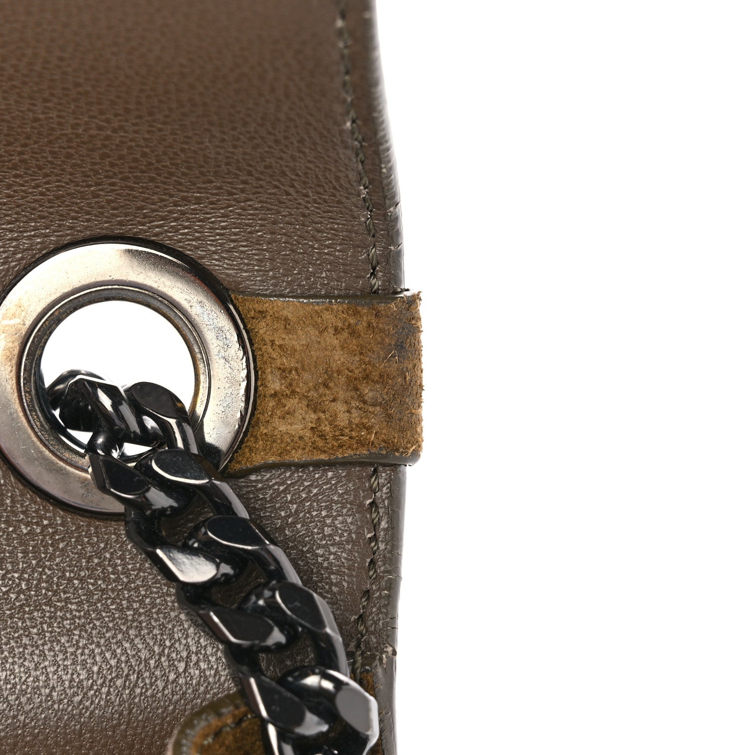 Jimmy Choo Suede Patent Mini Rebel Crossbody Brown 12 of 16