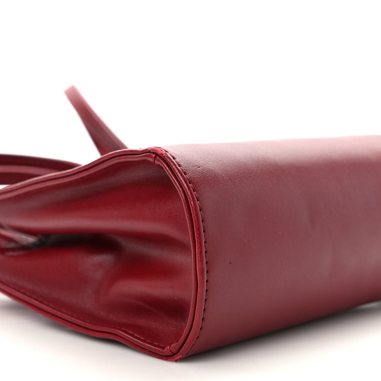 Vegan Leather Small Shopping Bag Oxblood