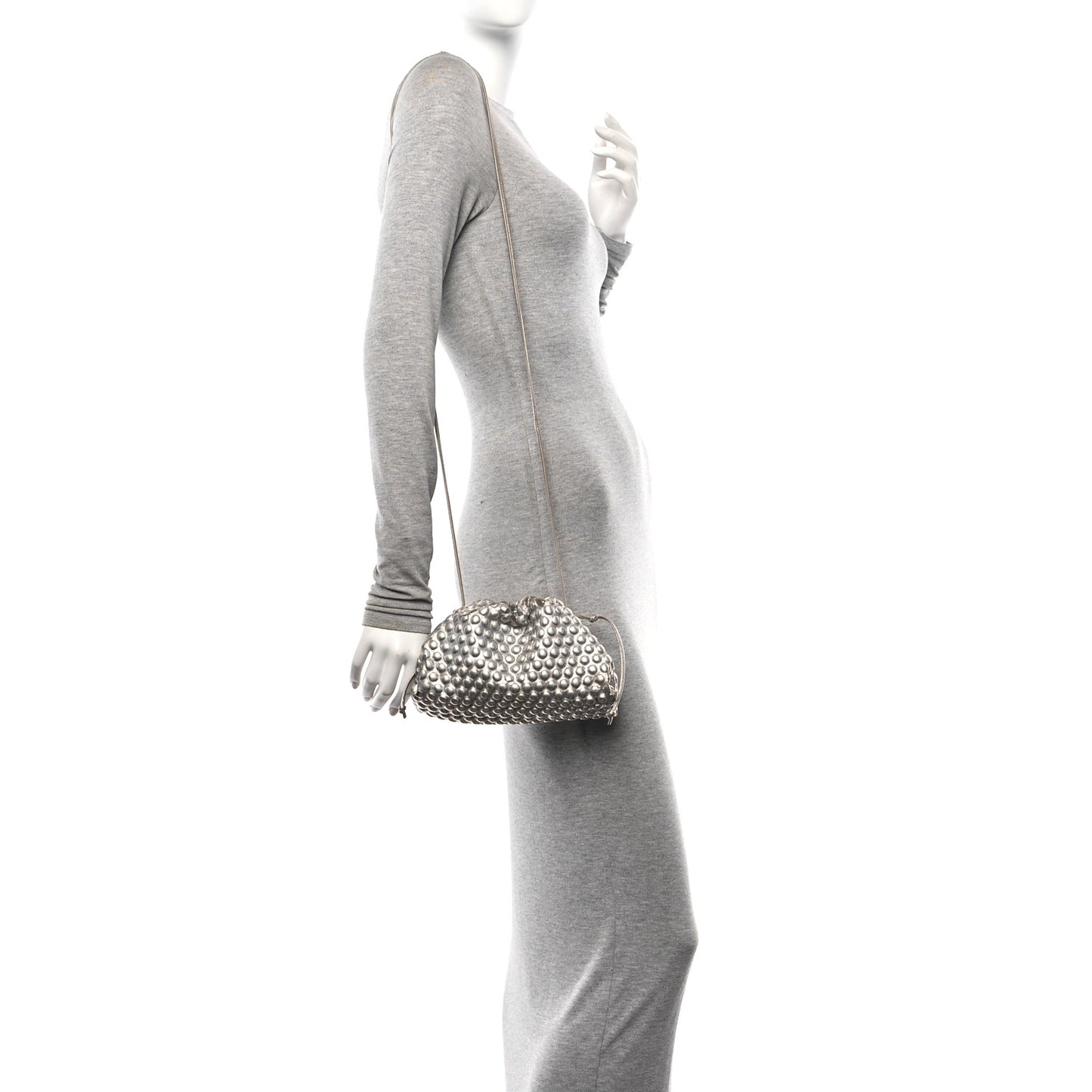 Metallic Fabric Bubble Wrap The Mini Pouch Silver