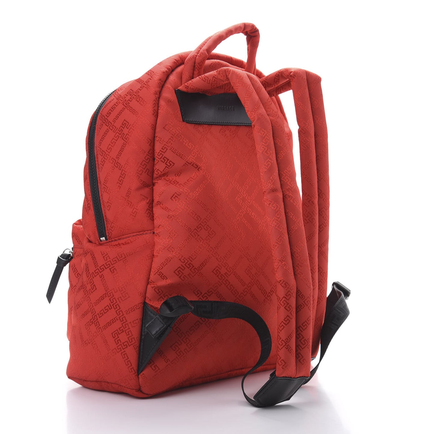 Nylon Greca Backpack Red