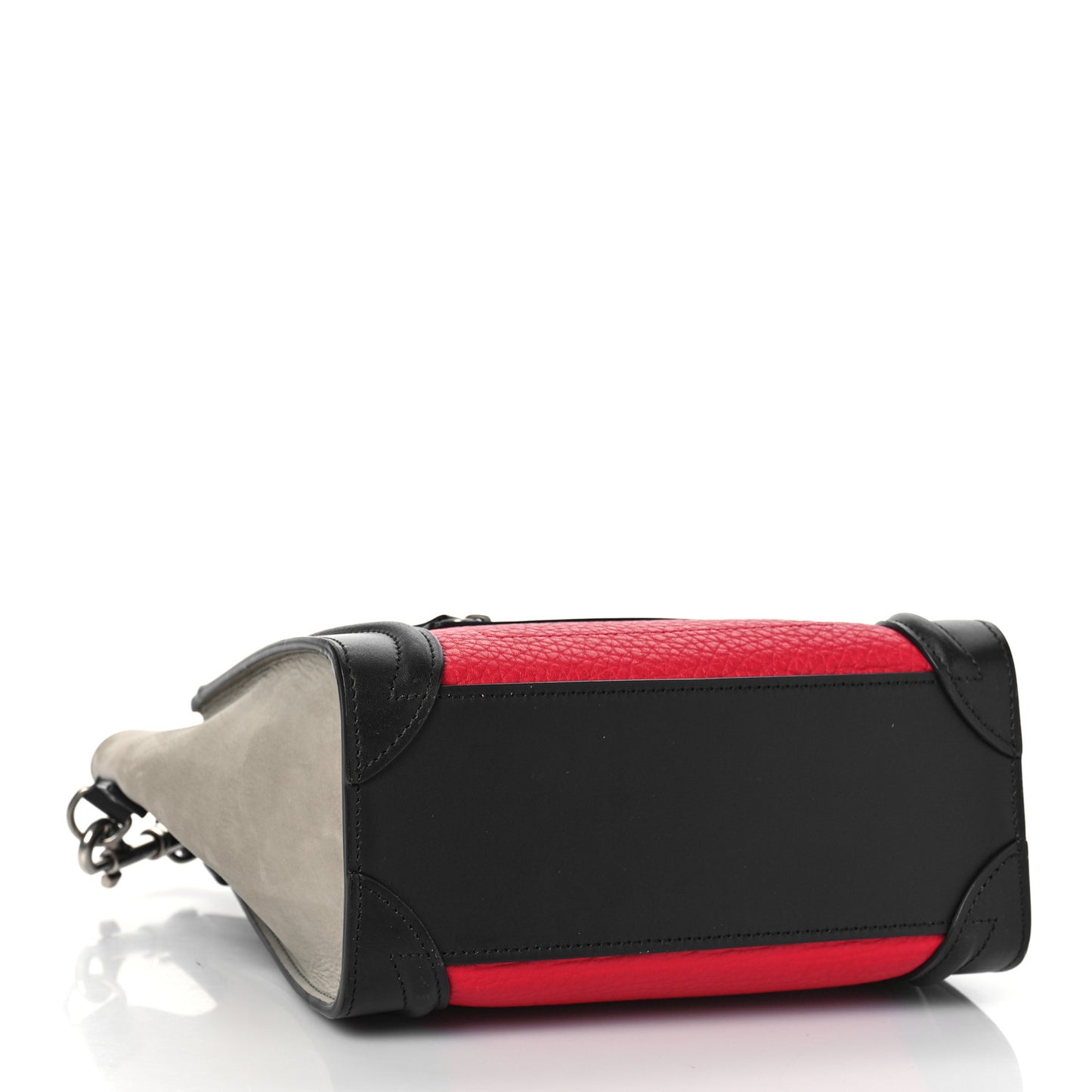 Bullhide Calfskin Nubuck Nano Tri-Color Luggage Bright Red