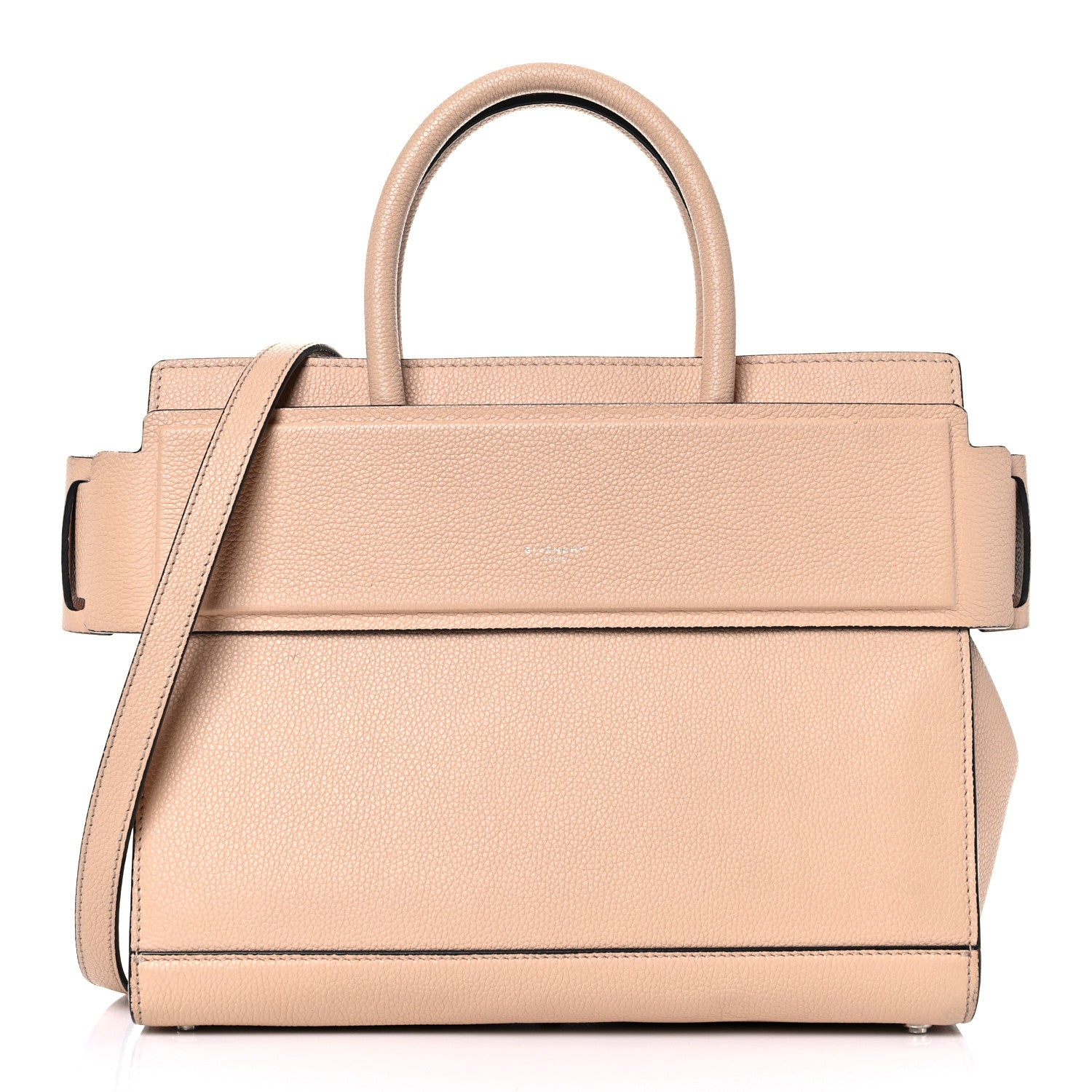 Givenchy Grained Calfskin Small Horizon Satchel Powder 1 of 29