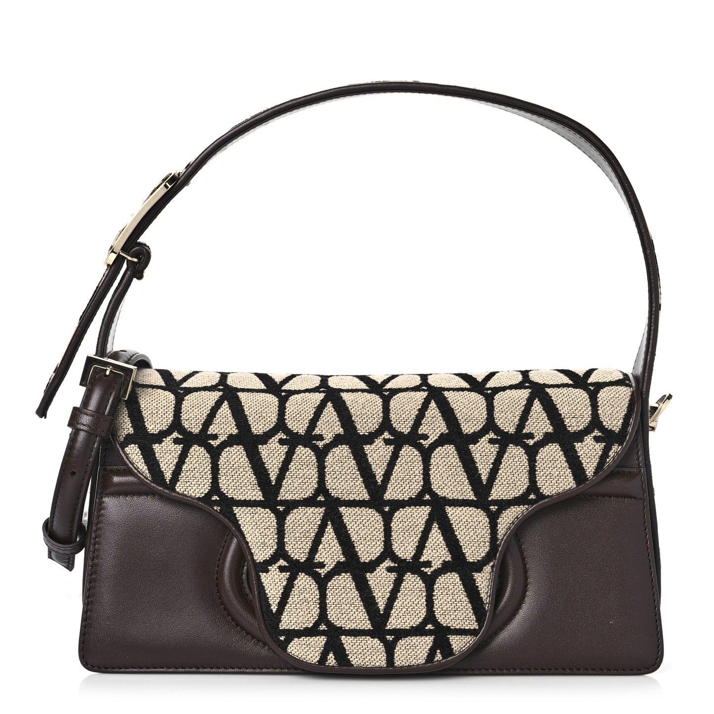 Toile Iconographe Goatskin Le Grand Deuxieme Shoulder Bag Naturale Black Fondant