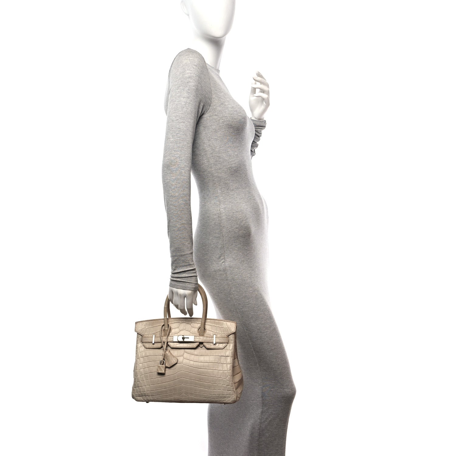 Hermes Matte Niloticus Crocodile Birkin 30 Parchemin 2 of 10