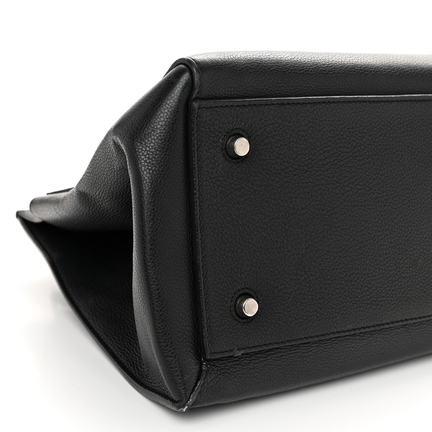 Celine Grained Calfskin Medium Edge Shoulder Bag Black 8 of 12