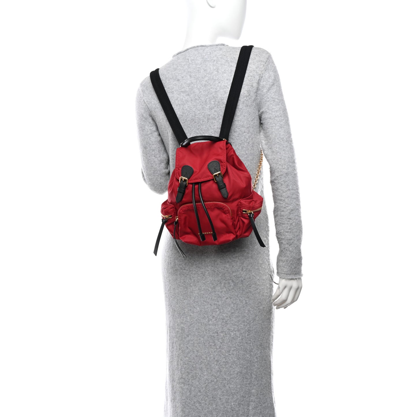 Nylon Small Rucksack Backpack Red
