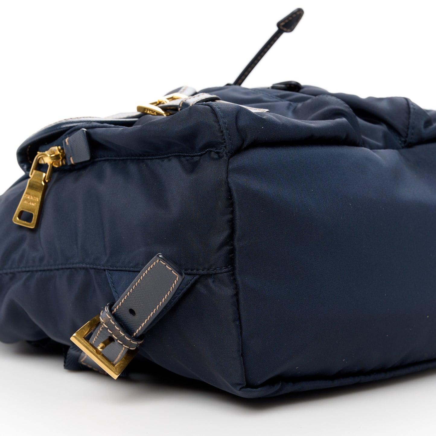 Tessuto Nylon Saffiano Vela Backpack Bleu