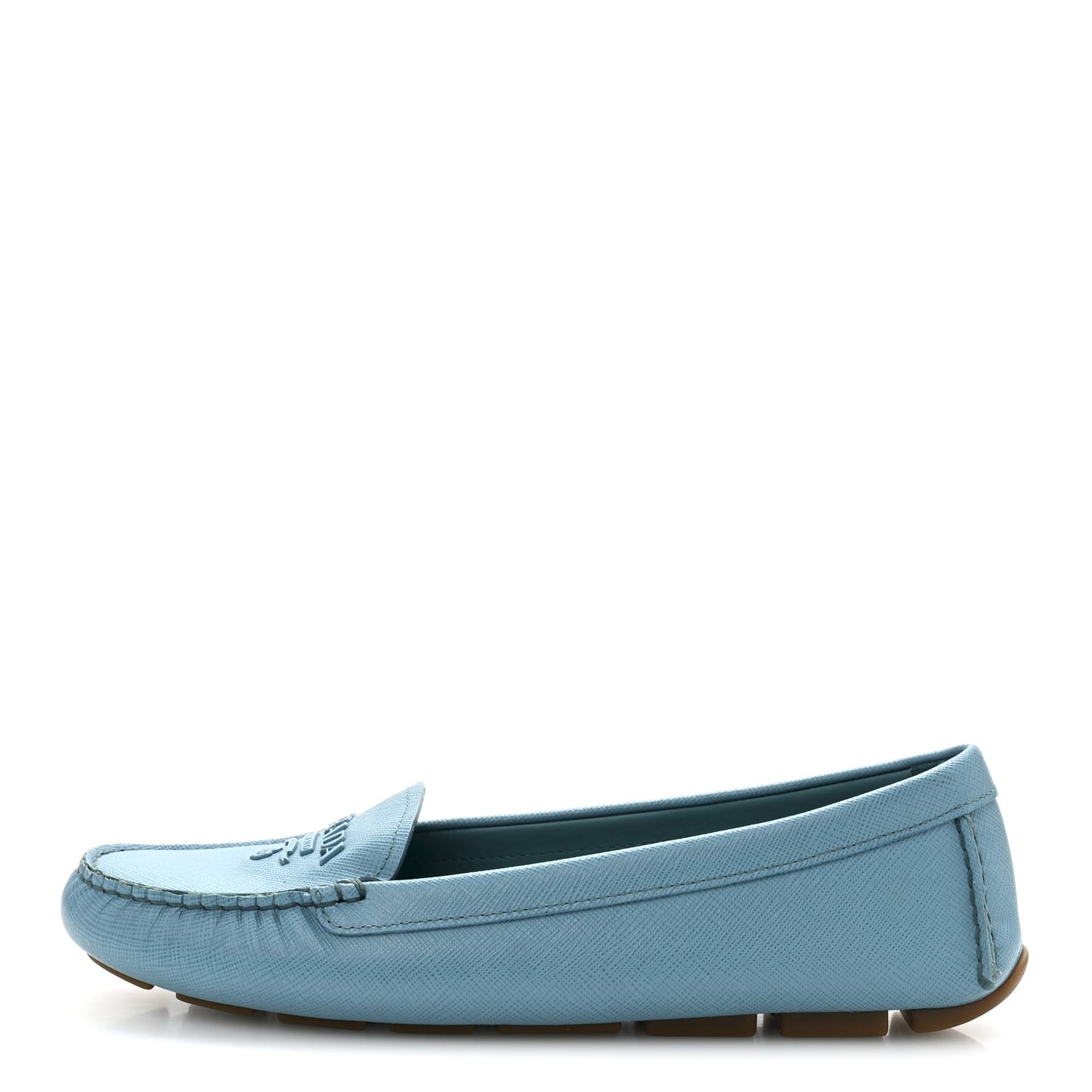 Saffiano Logo Womens Loafers 39 Turchese